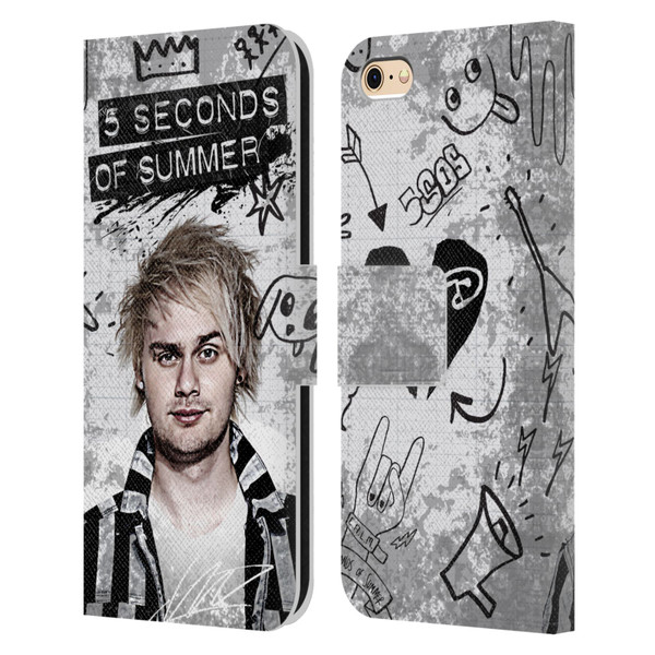 5 Seconds of Summer Solos Vandal Mikey Leather Book Wallet Case Cover For Apple iPhone 6 / iPhone 6s