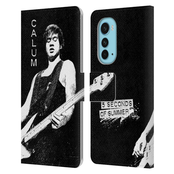 5 Seconds of Summer Solos BW Calum Leather Book Wallet Case Cover For Motorola Edge (2022)