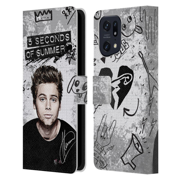 5 Seconds of Summer Solos Vandal Luke Leather Book Wallet Case Cover For OPPO Find X5