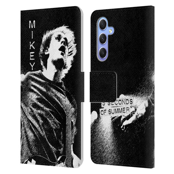 5 Seconds of Summer Solos BW Mikey Leather Book Wallet Case Cover For Samsung Galaxy A34 5G