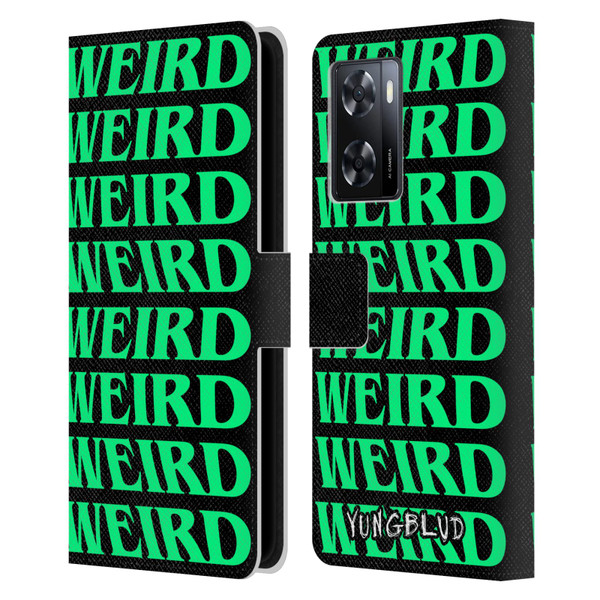 Yungblud Graphics Weird! Text Leather Book Wallet Case Cover For OPPO A57s