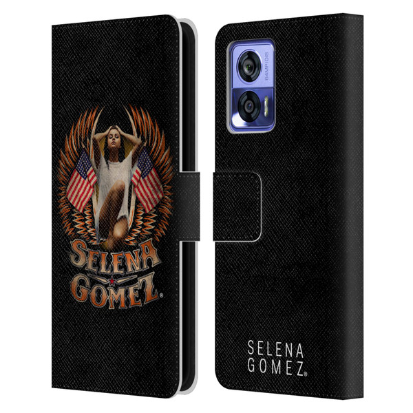 Selena Gomez Revival Biker Fashion Leather Book Wallet Case Cover For Motorola Edge 30 Neo 5G