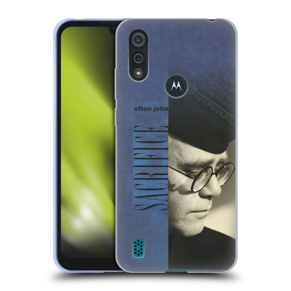 Elton John Artwork Sacrifice Single Soft Gel Case for Motorola Moto E6s (2020)