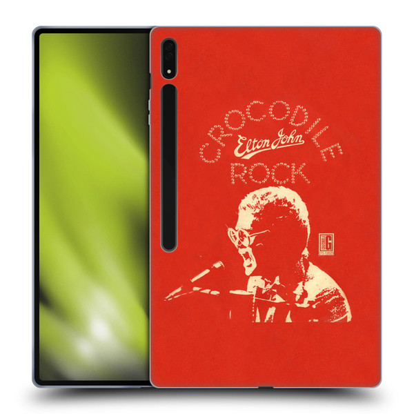Elton John Artwork Crocodile Rock Single Soft Gel Case for Samsung Galaxy Tab S8 Ultra