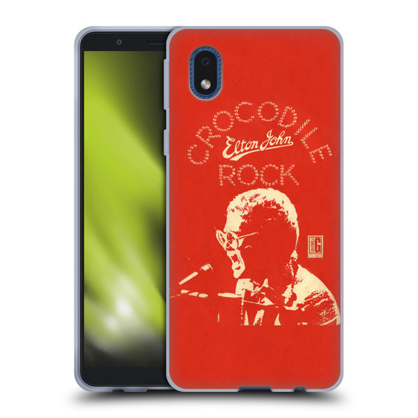 Elton John Artwork Crocodile Rock Single Soft Gel Case for Samsung Galaxy A01 Core (2020)