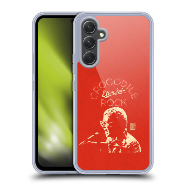 Elton John Artwork Crocodile Rock Single Soft Gel Case for Samsung Galaxy A54 5G