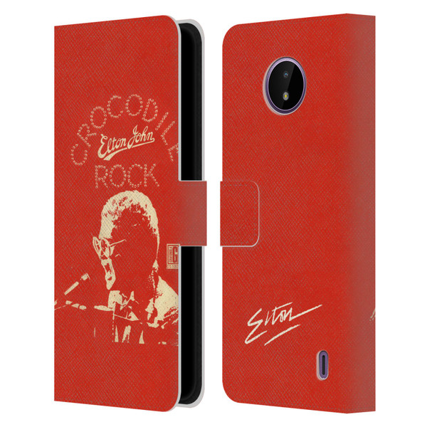 Elton John Artwork Crocodile Rock Single Leather Book Wallet Case Cover For Nokia C10 / C20