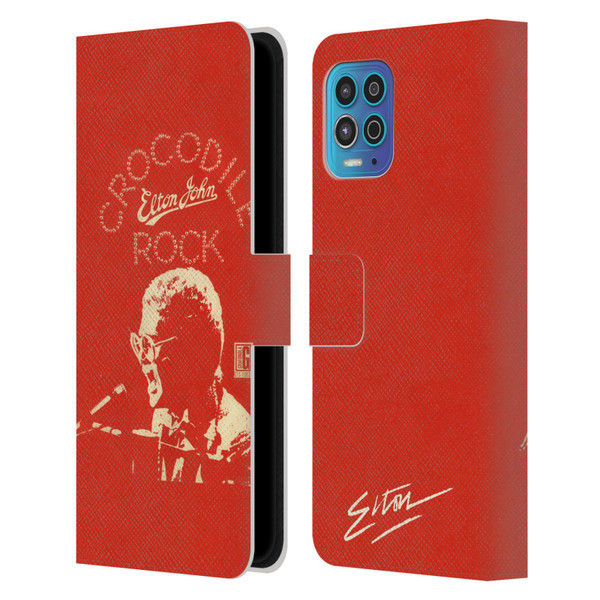 Elton John Artwork Crocodile Rock Single Leather Book Wallet Case Cover For Motorola Moto G100