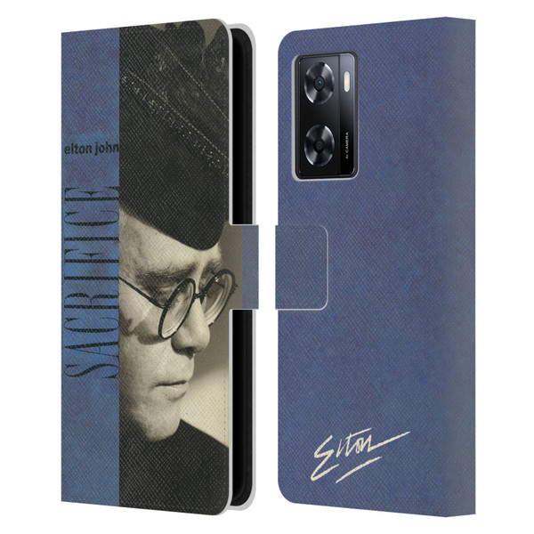 Elton John Artwork Sacrifice Single Leather Book Wallet Case Cover For OPPO A57s