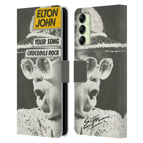 Elton John Artwork Your Song Single Leather Book Wallet Case Cover For Samsung Galaxy A14 5G