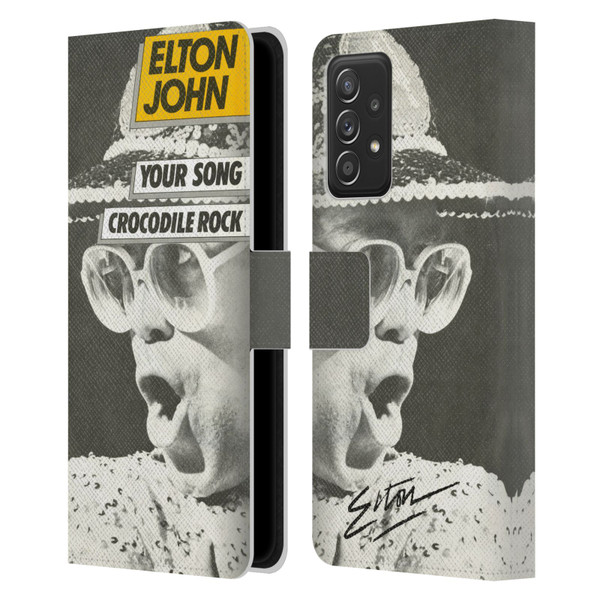 Elton John Artwork Your Song Single Leather Book Wallet Case Cover For Samsung Galaxy A53 5G (2022)