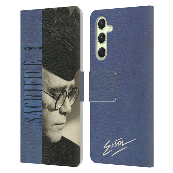 Elton John Artwork Sacrifice Single Leather Book Wallet Case Cover For Samsung Galaxy A54 5G
