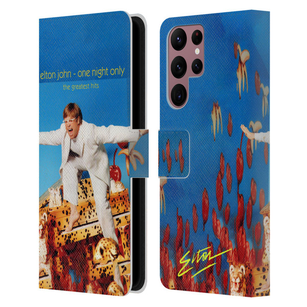 Elton John Artwork One Night Only Album Leather Book Wallet Case Cover For Samsung Galaxy S22 Ultra 5G