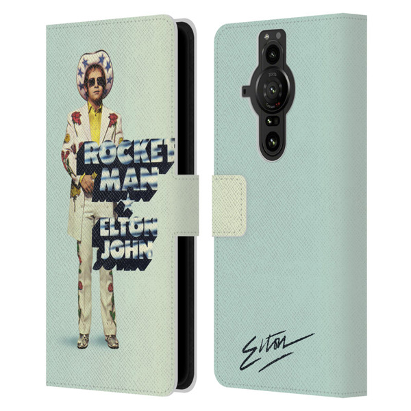Elton John Artwork Rocket Man Single Leather Book Wallet Case Cover For Sony Xperia Pro-I
