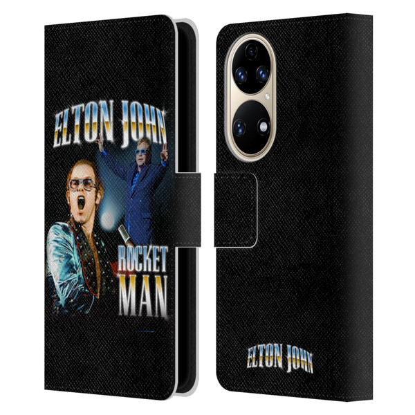Elton John Rocketman Key Art Leather Book Wallet Case Cover For Huawei P50
