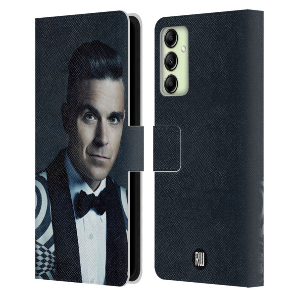 Robbie Williams Calendar Printed Tux Leather Book Wallet Case Cover For Samsung Galaxy A14 5G