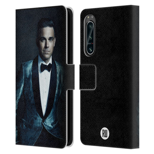 Robbie Williams Calendar Dark Background Leather Book Wallet Case Cover For Sony Xperia 5 IV