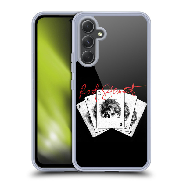 Rod Stewart Art Poker Hand Soft Gel Case for Samsung Galaxy A54 5G