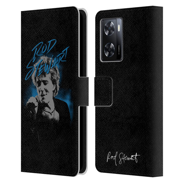 Rod Stewart Art Scribble Leather Book Wallet Case Cover For OPPO A57s