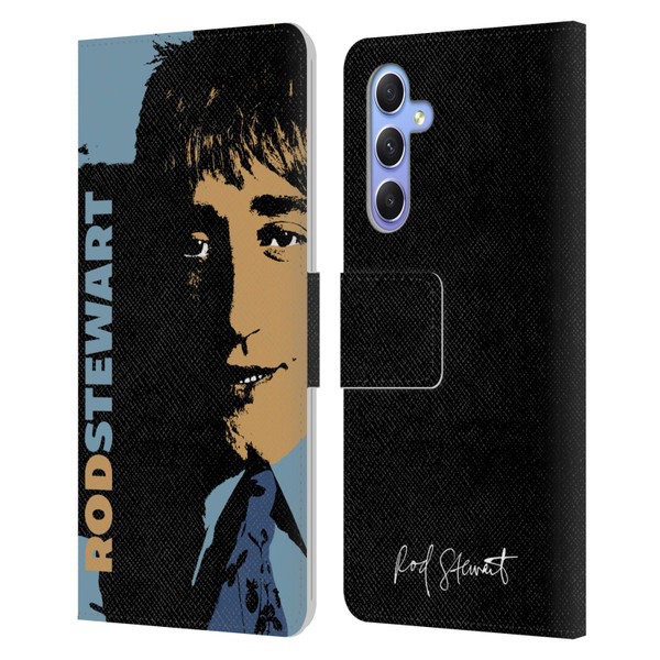 Rod Stewart Art Yesterday Retro Leather Book Wallet Case Cover For Samsung Galaxy A34 5G