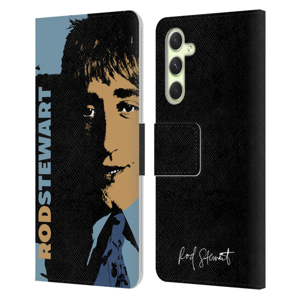 Rod Stewart Art Yesterday Retro Leather Book Wallet Case Cover For Samsung Galaxy A54 5G