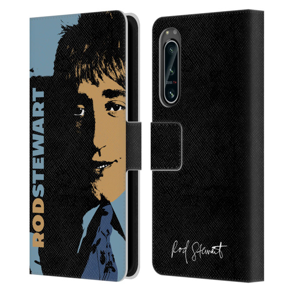 Rod Stewart Art Yesterday Retro Leather Book Wallet Case Cover For Sony Xperia 5 IV