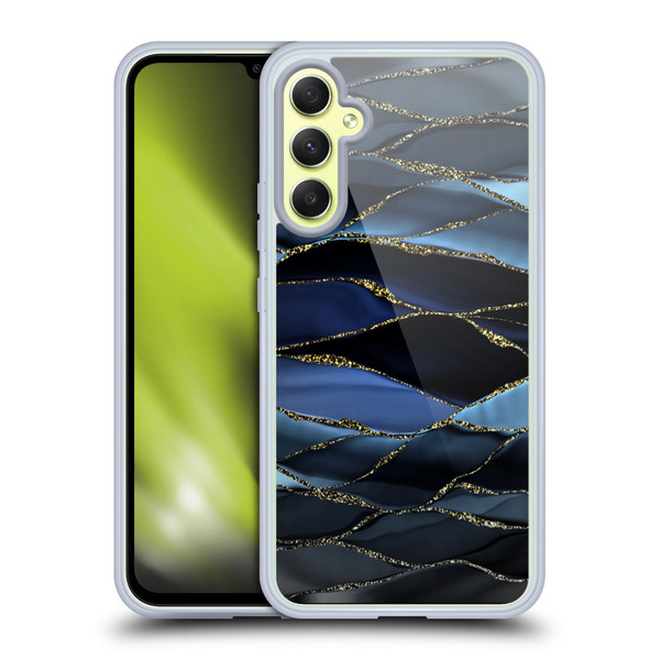 UtArt Dark Night Marble Deep Sparkle Waves Soft Gel Case for Samsung Galaxy A34 5G