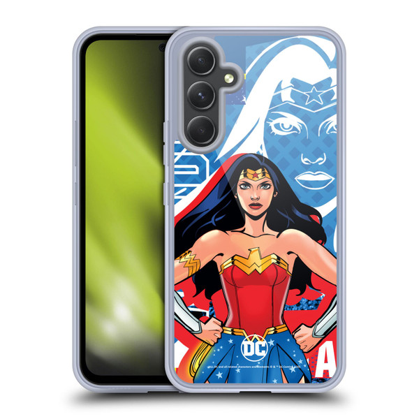 DC Women Core Compositions Wonder Woman Soft Gel Case for Samsung Galaxy A54 5G