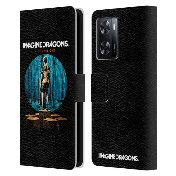 Imagine Dragons Key Art Night Visions Painted Leather Book Wallet Case Cover For OPPO A57s
