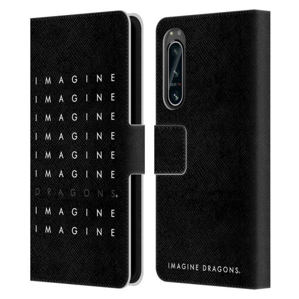 Imagine Dragons Key Art Logo Repeat Leather Book Wallet Case Cover For Sony Xperia 5 IV