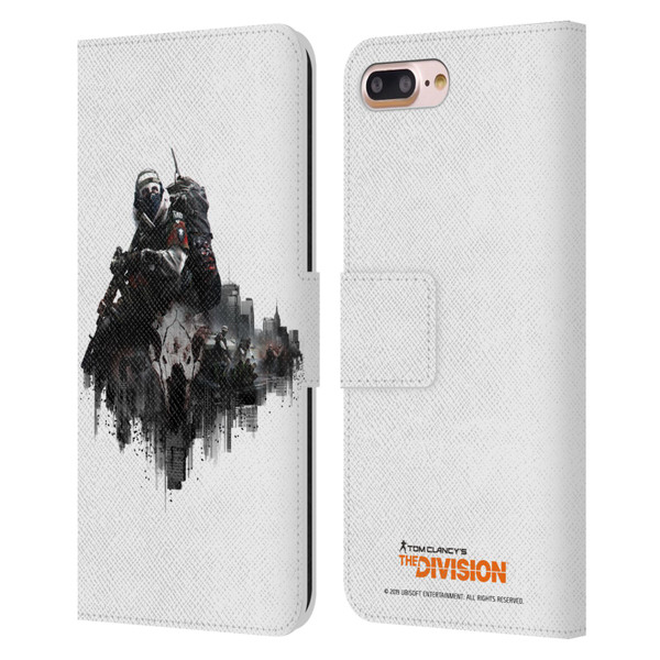 Tom Clancy's The Division Factions Last Man Batallion Leather Book Wallet Case Cover For Apple iPhone 7 Plus / iPhone 8 Plus