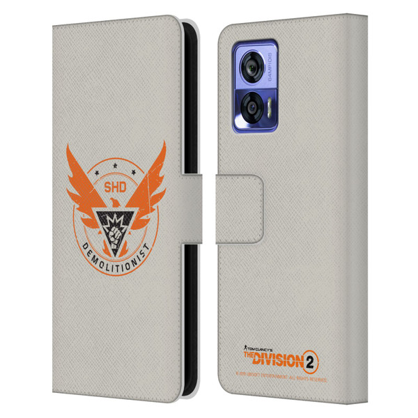 Tom Clancy's The Division 2 Logo Art Demolitionist Leather Book Wallet Case Cover For Motorola Edge 30 Neo 5G