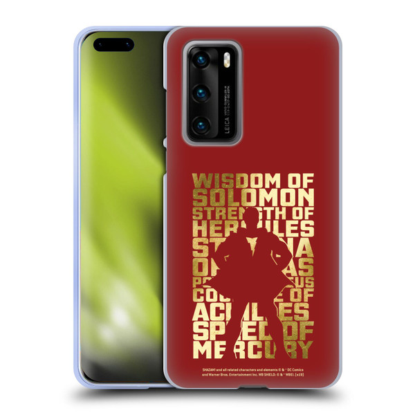 Shazam! 2019 Movie Character Art Typography Soft Gel Case for Huawei P40 5G