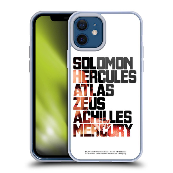 Shazam! 2019 Movie Character Art Typography 2 Soft Gel Case for Apple iPhone 12 / iPhone 12 Pro
