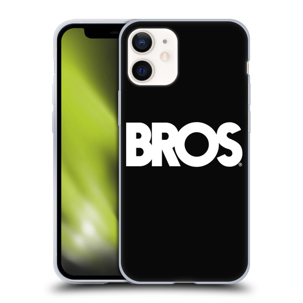 BROS Logo Art Text Soft Gel Case for Apple iPhone 12 Mini