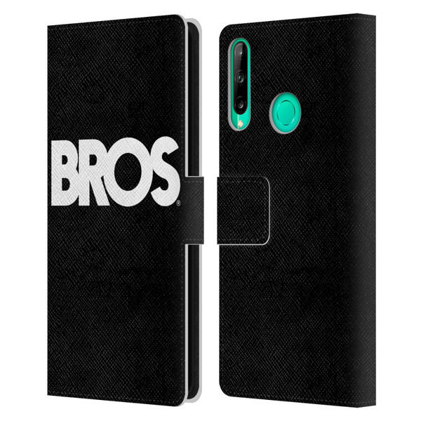 BROS Logo Art Text Leather Book Wallet Case Cover For Huawei P40 lite E