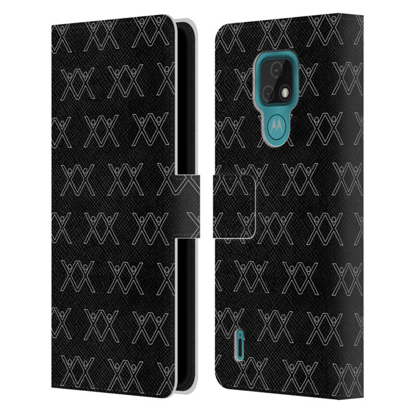 BROS Logo Art Pattern Leather Book Wallet Case Cover For Motorola Moto E7