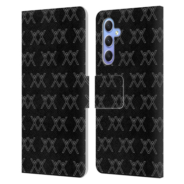 BROS Logo Art Pattern Leather Book Wallet Case Cover For Samsung Galaxy A34 5G