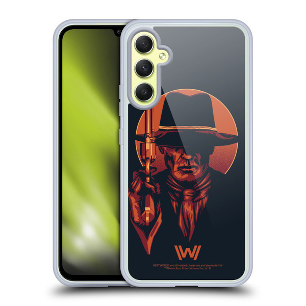 Westworld Graphics Man In Black 2 Soft Gel Case for Samsung Galaxy A34 5G