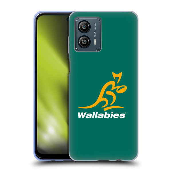 Australia National Rugby Union Team Crest Plain Green Soft Gel Case for Motorola Moto G53 5G