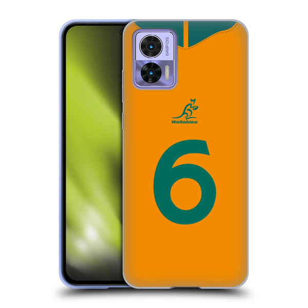 Australia National Rugby Union Team 2021/22 Players Jersey Position 6 Soft Gel Case for Motorola Edge 30 Neo 5G