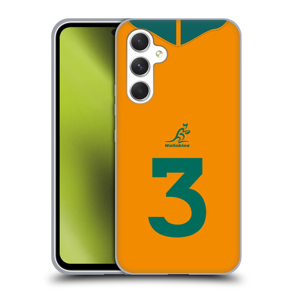 Australia National Rugby Union Team 2021/22 Players Jersey Position 3 Soft Gel Case for Samsung Galaxy A54 5G