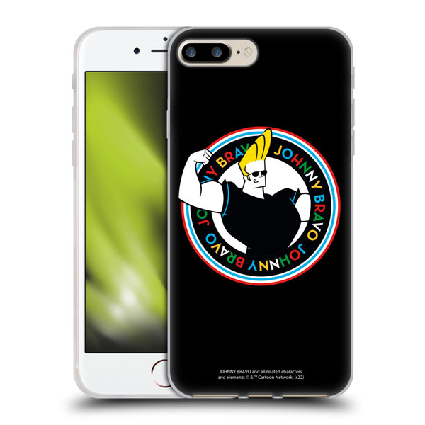 Johnny Bravo Graphics Logo Soft Gel Case for Apple iPhone 7 Plus / iPhone 8 Plus