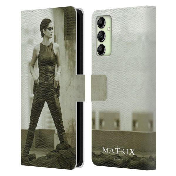 The Matrix Key Art Trinity Leather Book Wallet Case Cover For Samsung Galaxy A14 5G