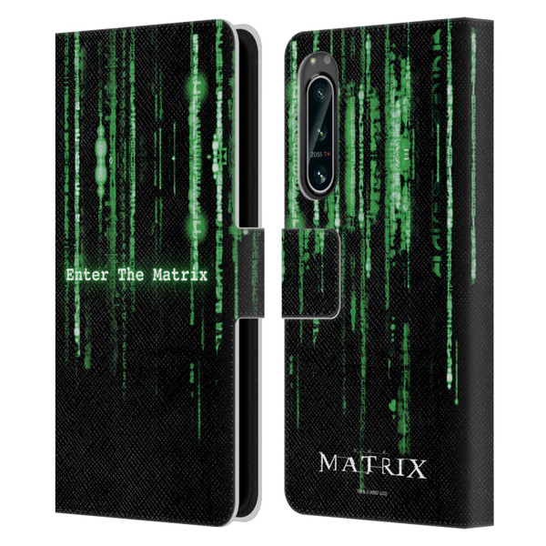 The Matrix Key Art Enter The Matrix Leather Book Wallet Case Cover For Sony Xperia 5 IV