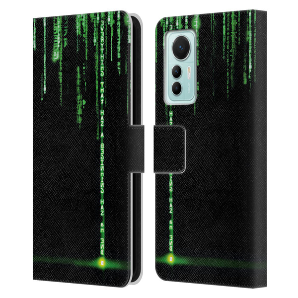 The Matrix Revolutions Key Art Everything That Has Beginning Leather Book Wallet Case Cover For Xiaomi 12 Lite