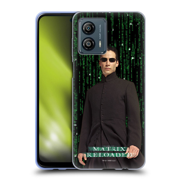 The Matrix Reloaded Key Art Neo 1 Soft Gel Case for Motorola Moto G53 5G