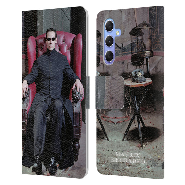 The Matrix Reloaded Key Art Neo 4 Leather Book Wallet Case Cover For Samsung Galaxy A34 5G