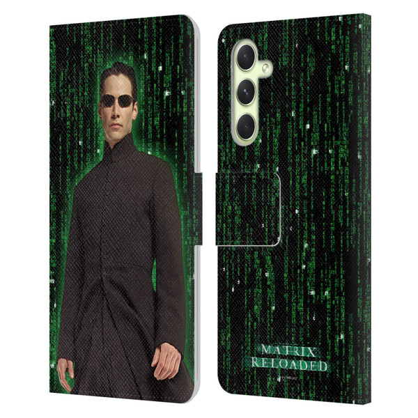 The Matrix Reloaded Key Art Neo 1 Leather Book Wallet Case Cover For Samsung Galaxy A54 5G