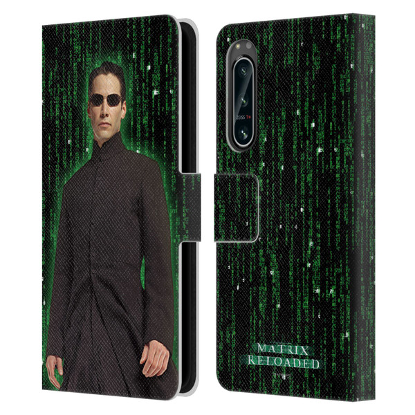 The Matrix Reloaded Key Art Neo 1 Leather Book Wallet Case Cover For Sony Xperia 5 IV